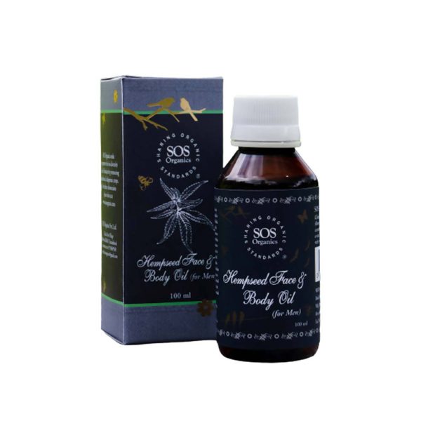 SOS Organics Hempseed Face & Body Oil for Men Fashion