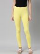 Souchii Yellow Solid Slim-Fit Churidar-Length Leggings Cheap