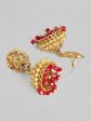 Rubans Gold-Plated Dome Shaped Jhumkas Earrings Online Hot Sale