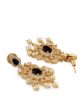 Rubans Gold-Toned & Blue Gold-Plated Drop Earrings on Sale