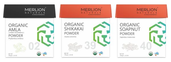 Merlion Naturals Amla Aritha and Shikakai Powder Combo on Sale