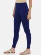 Souchii Women Navy Blue Solid Slim-Fit Ankle-Length Leggings Fashion