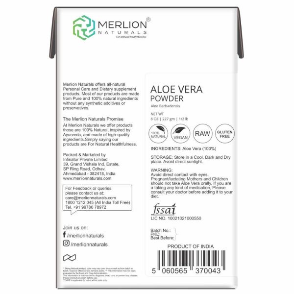 Merlion Naturals Aloe Vera Powder Supply