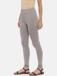 Souchii Women Grey Solid Slim-Fit Churidar-Length Leggings Online now