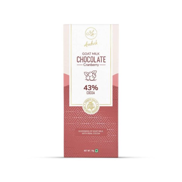 Aadvik Goat Milk Chocolate - Cranberry Online