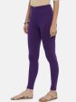 Souchii Violet Solid Ankle-Length Leggings For Discount