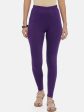 Souchii Violet Solid Ankle-Length Leggings For Discount