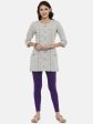 Souchii Violet Solid Ankle-Length Leggings For Discount