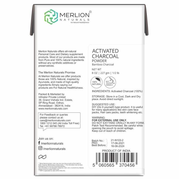 Merlion Naturals Activated Charcoal Powder Sale