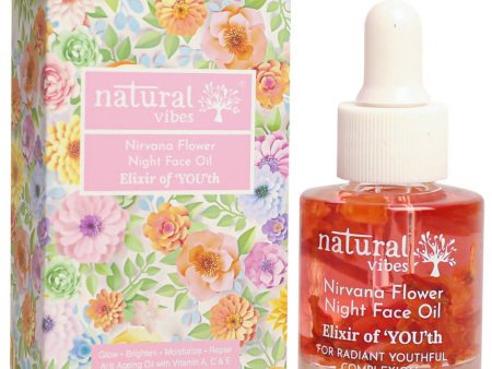 Natural Vibes Anti Ageing Nirvana Flower Night Face Oil Discount