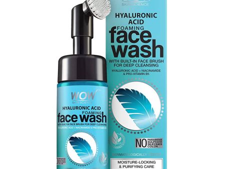 Wow Skin Science Hyaluronic Acid Foaming Face Wash With Built-In Brush Supply