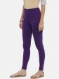 Souchii Violet Solid Slim-Fit Ankle-Length Leggings For Discount