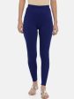 Souchii Women Navy Blue Solid Slim-Fit Ankle-Length Leggings Fashion