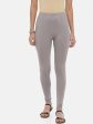 Souchii Women Grey Solid Slim-Fit Churidar-Length Leggings Online now