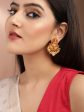 Rubans Women Gold-Toned Pearl Studded Contemporary Lakshmi Chandbali Earrings Online now